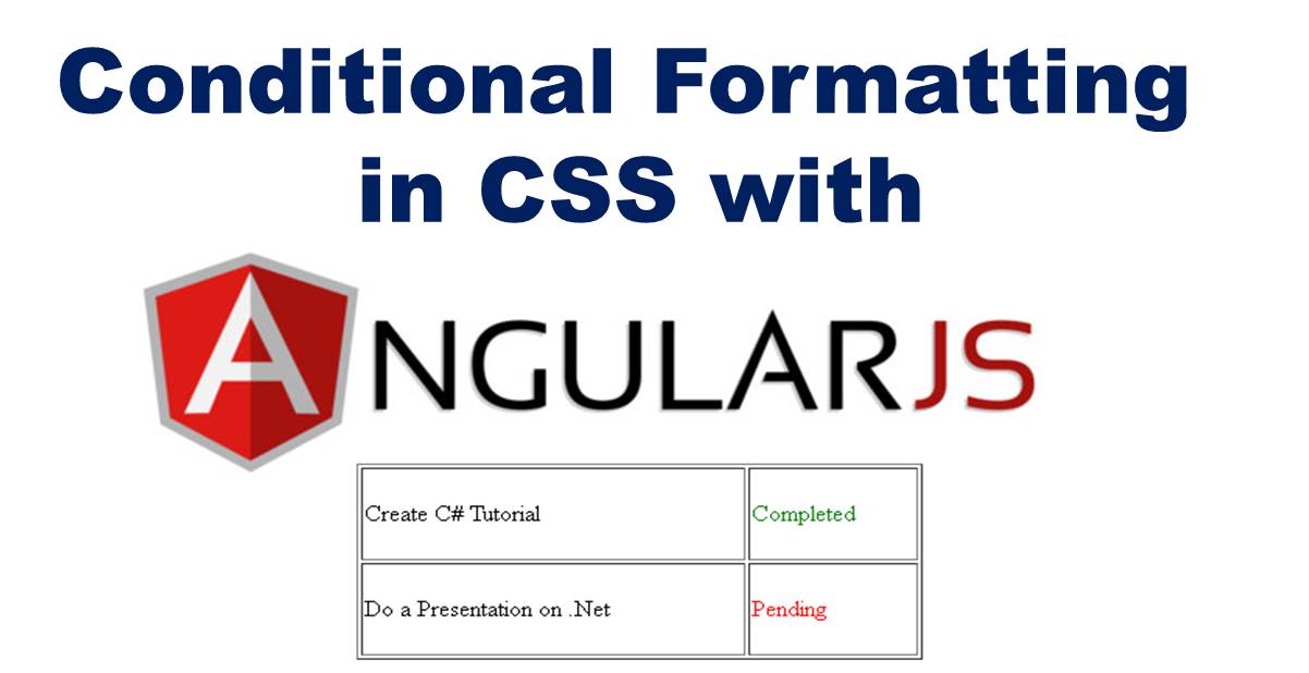 What is Conditional Formatting in CSS and How to do it With AngularJS (ng-class)