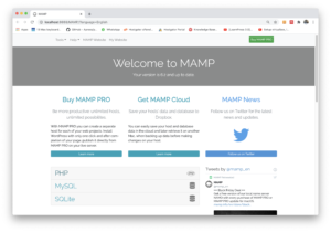 MAMP Start page